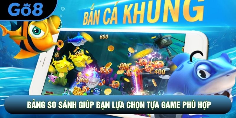 Bảng so sánh giúp bạn lựa chọn tựa game phù hợp Bảng so sánh giúp bạn lựa chọn tựa game phù hợp